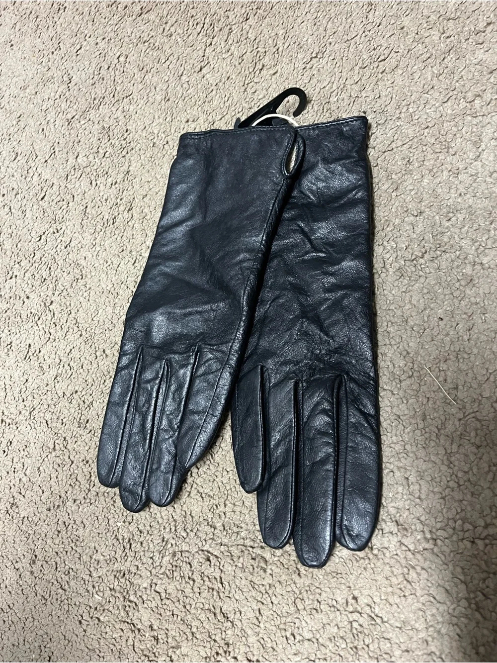 H&M Men's Black Genuine Leather Gloves